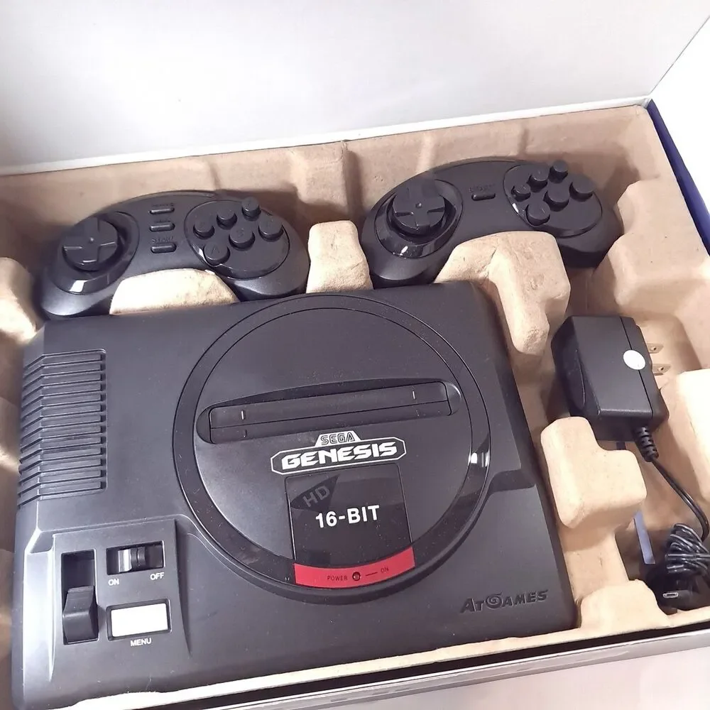 New/open box Sega Genesis HD Flashback Video Game Console Black FB3680 Plug play